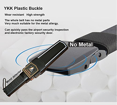 2-Pack Elastic Stretch Belt, Men’s All Size Metal Nylon Tactical Hiking Belt