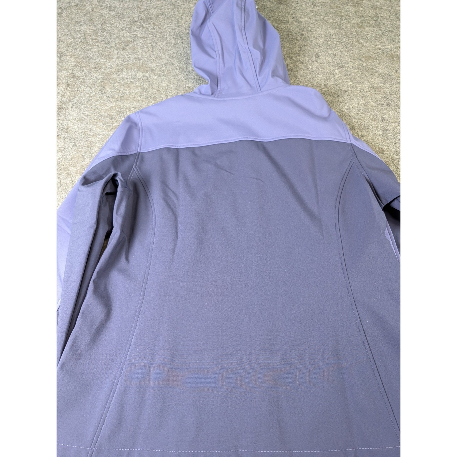 Free Tech Womens XL Purple Softshell Hooded Jacket Full Zip Fleece Lined EUC
