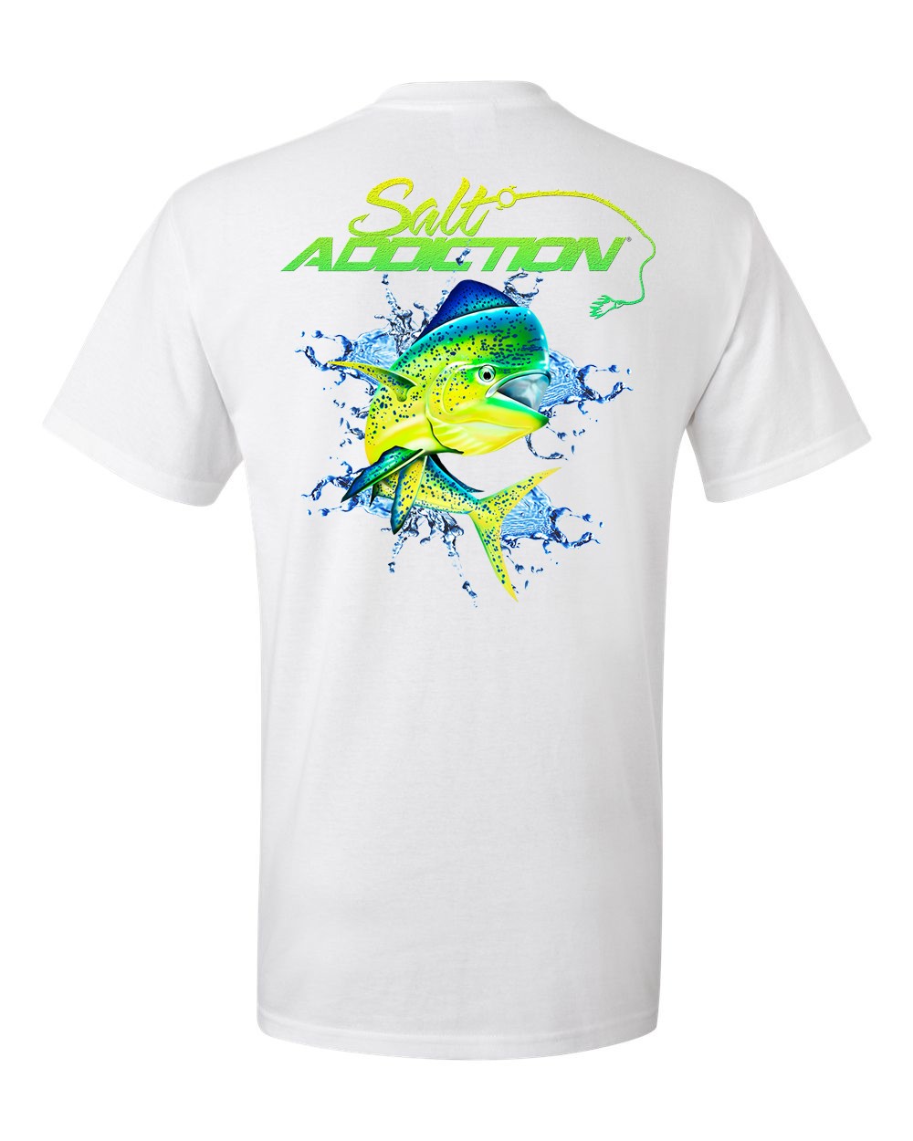 Salt Addiction Saltwater Dolphin Fishing Short Sleeve T Shirt Mahi Mahi Ocean
