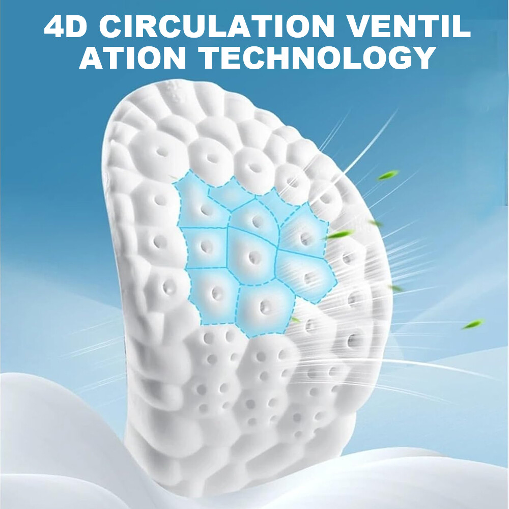 4D Memory Cloud Technology Insole – Super Soft Ultra Comfort Insoles Foam Sport