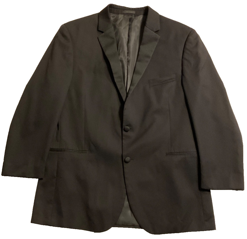Vera Wang Black Mens Tuxedo Jacket Super 130’s Fine Worsted Wool Formal Wedding