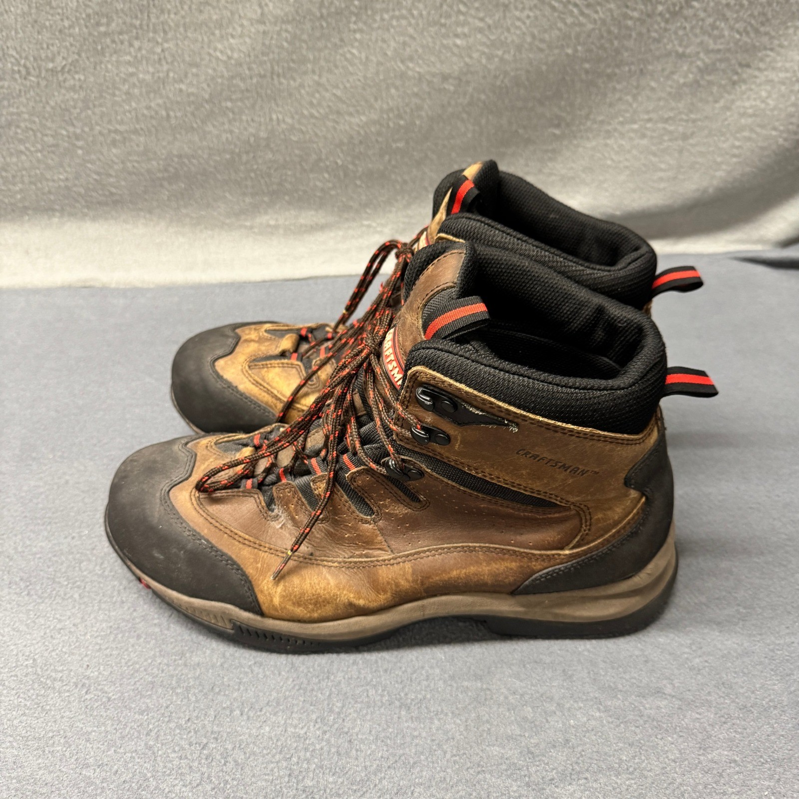 Craftsman Boots Mens 13 D Safety Toe Hiker Brown Work Leather Utility