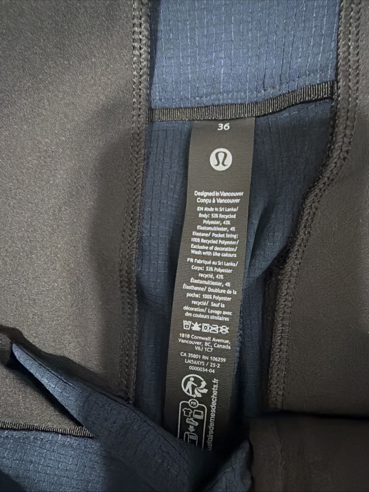 Lululemon Men’s ABC Classic Fit Trouser WovenAir Size 36×34