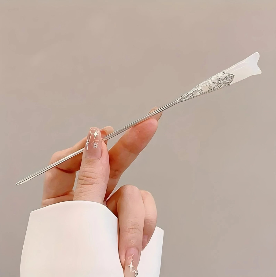1pc Elegant Chinese Style Hairpin – Tassel Floral Hair Stick for Women – NEW