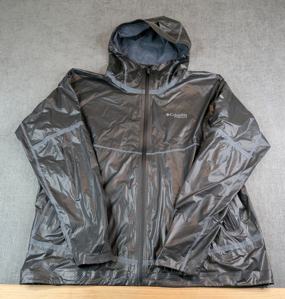 Columbia Jacket Mens XXL Black Titanium OutDry Shell Rain Packable Waterproof