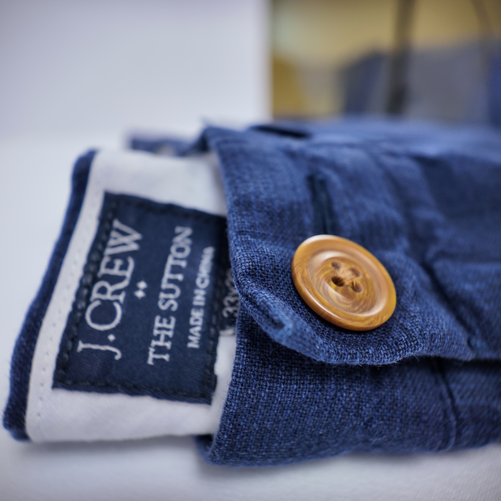 J.Crew The Sutton Chino Pants Men’s 33×32 Navy Blue Casual Trousers