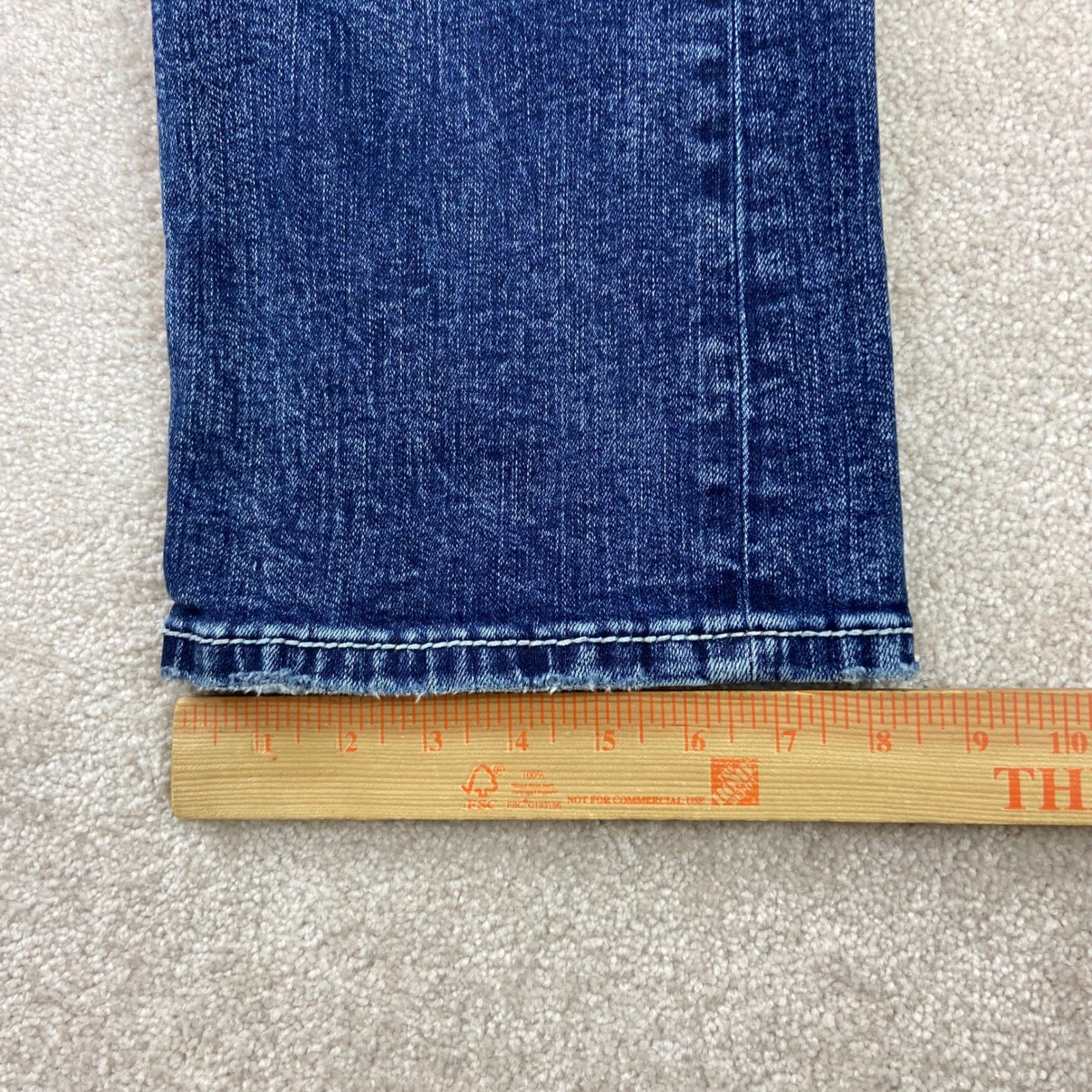 BKE Jake Jeans Mens 32×34 Blue Distressed Bootcut Dark Wash Stretch Denim