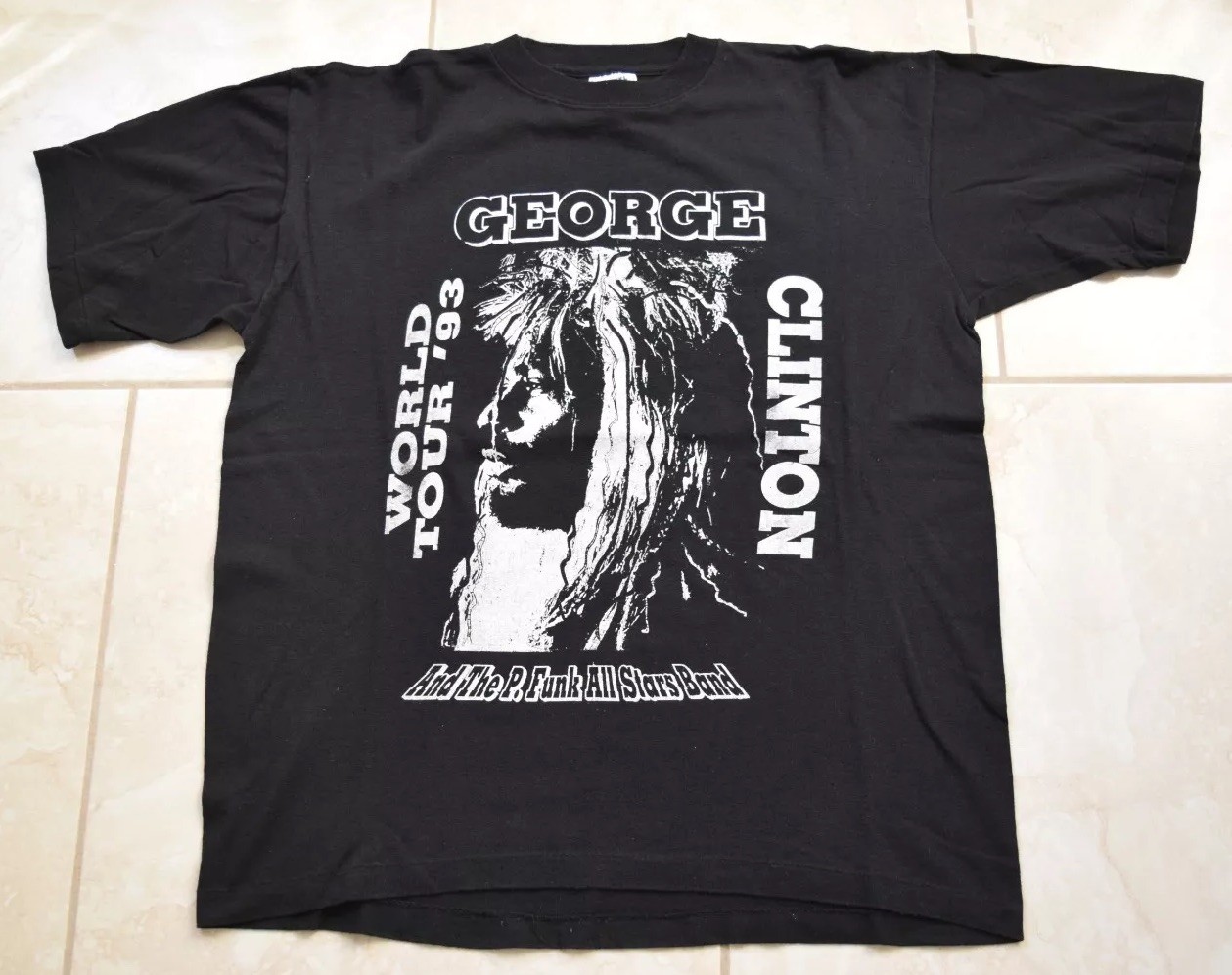 Vintage 1993 George Clinton P-Funk Stars Shirt Tee L Parliament Funkadelic Tour