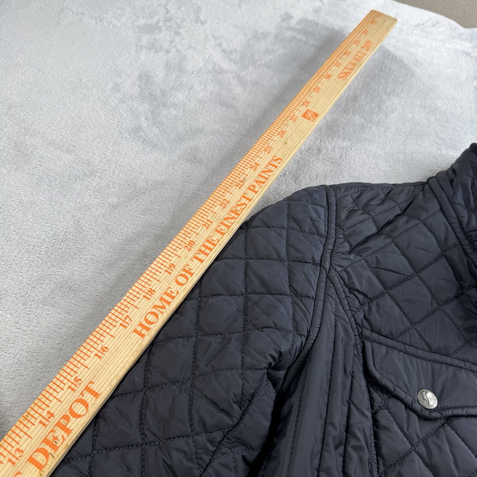 Kingsland Equestrian Black Blue Quilted Equestrian Jacket Womens L Button Zip