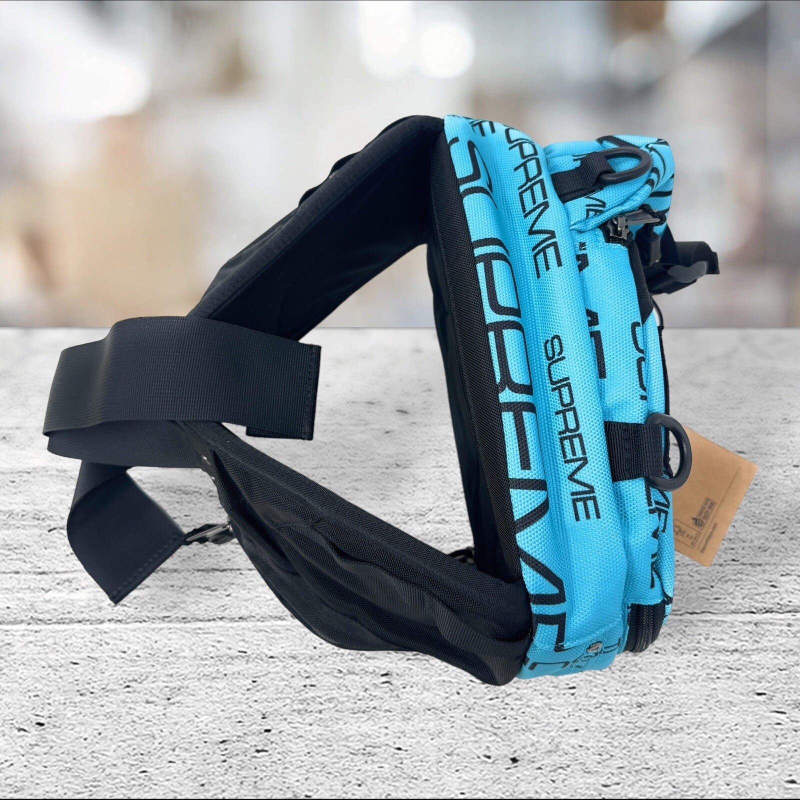 Supreme The North Face Steep Tech Waist Bag Mens OS Teal Blue Logo Print