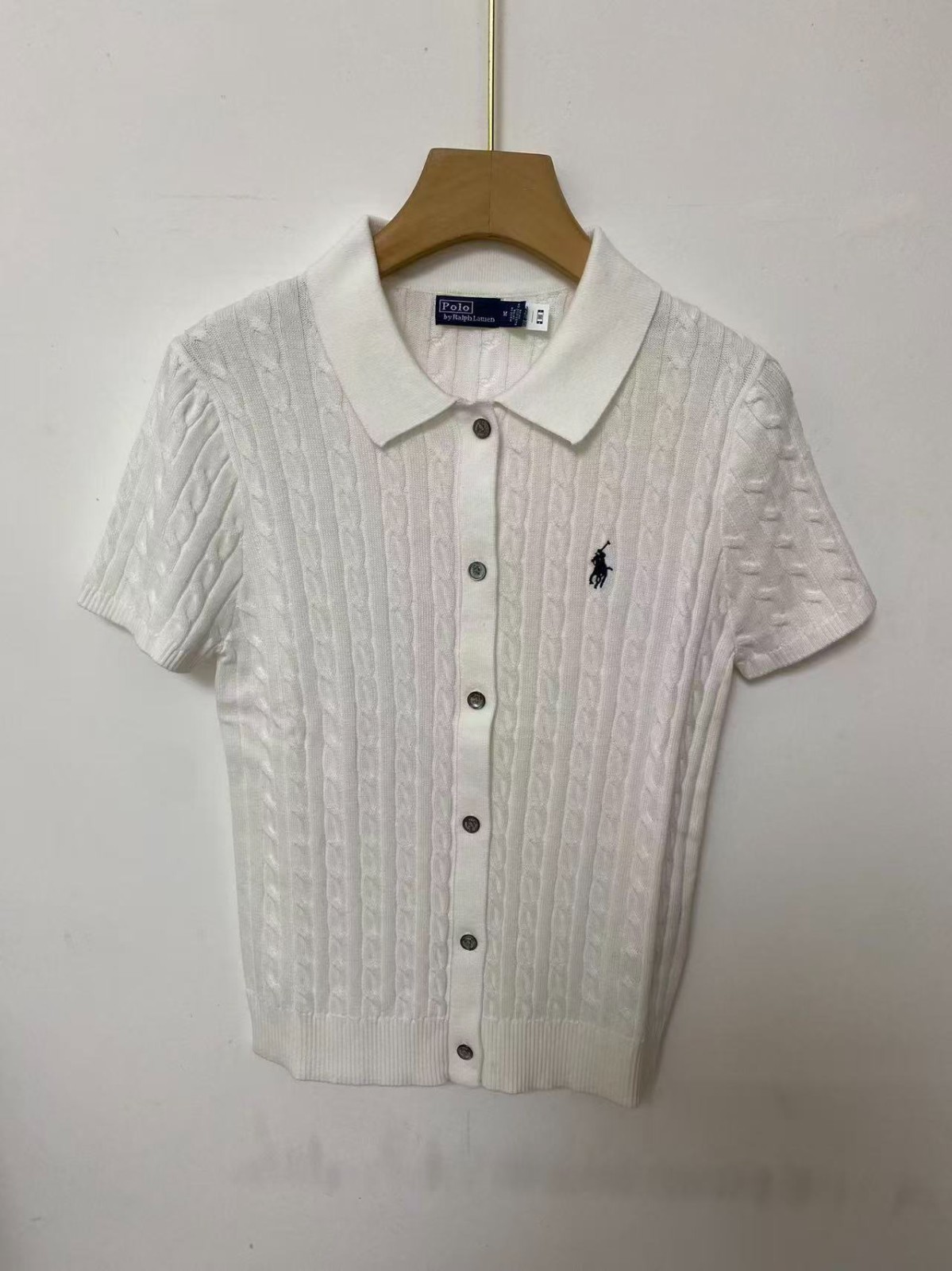 Polo Ralph Lauren Cotton Cable Knit Cardigan White Women’s Medium