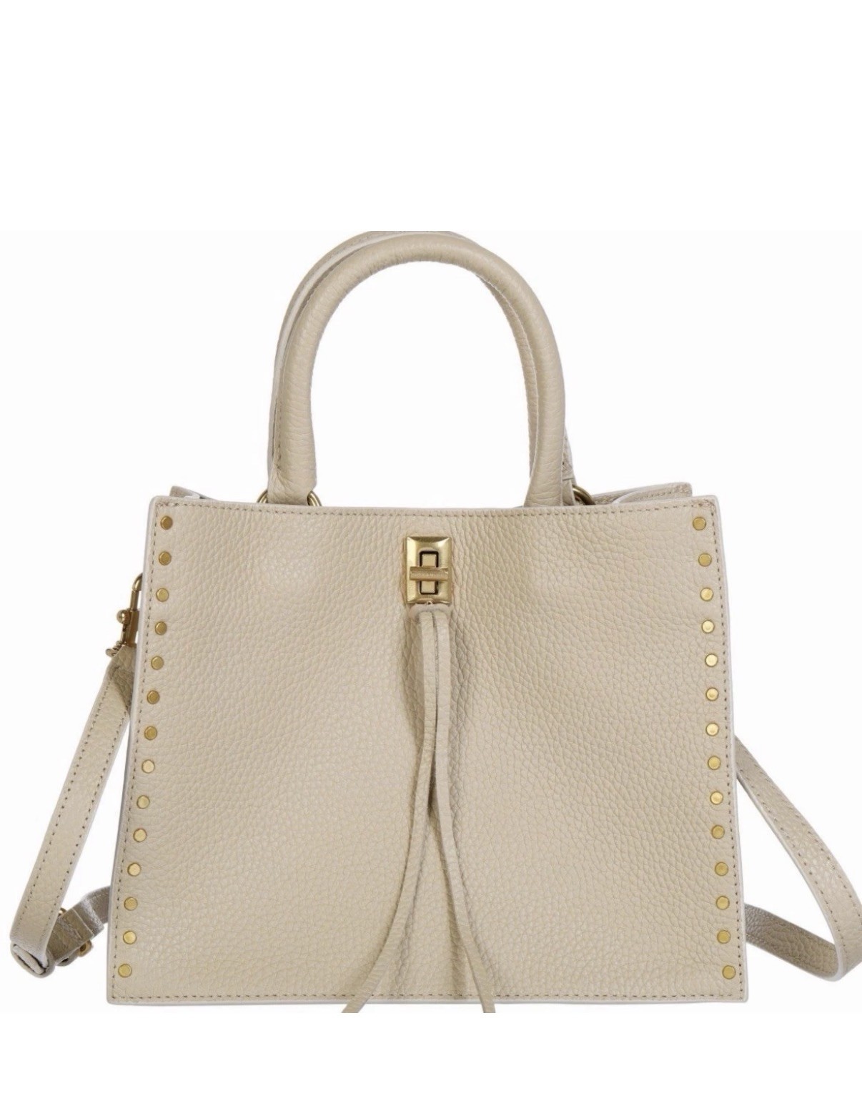 Rebecca Minkoff Darren small Tote Crossbody Strap Beige NWT