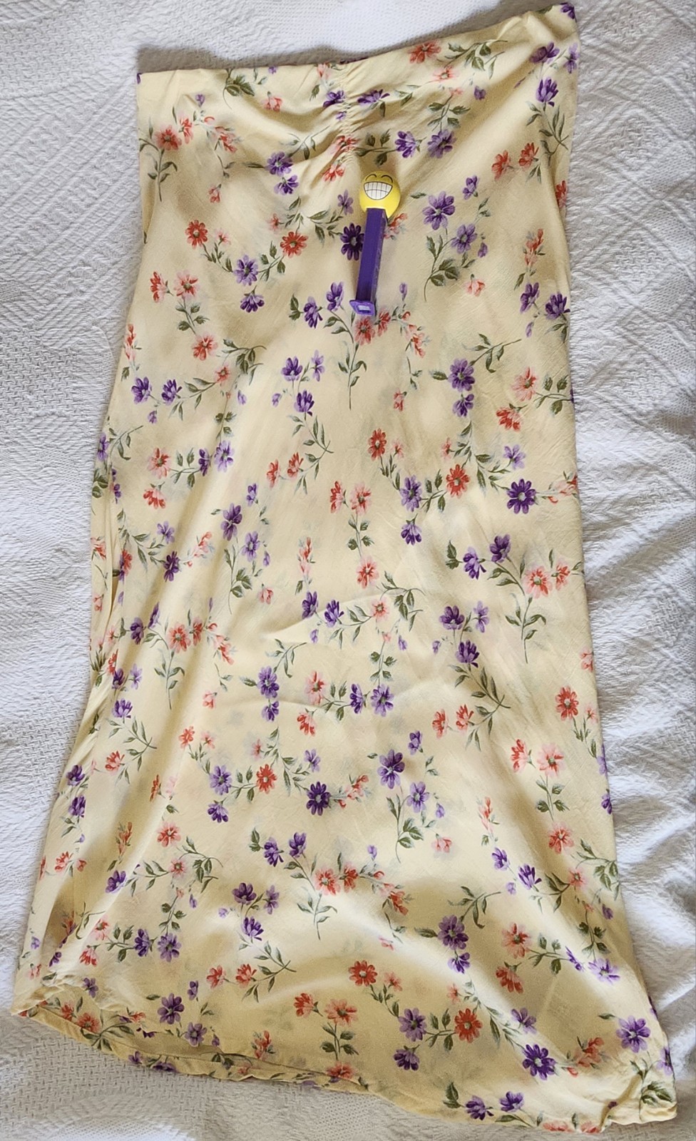 Billabong Skirt Women SZ M Yellow Multi Floral Kismet Midi Y2K Boho Cottagecore