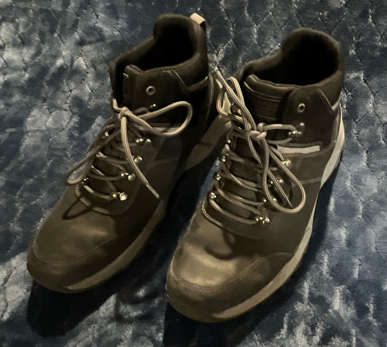 Rockport Waterproof Men’s Leather Ankle Hiking Boots Lace-Up US 10.5 W Gray