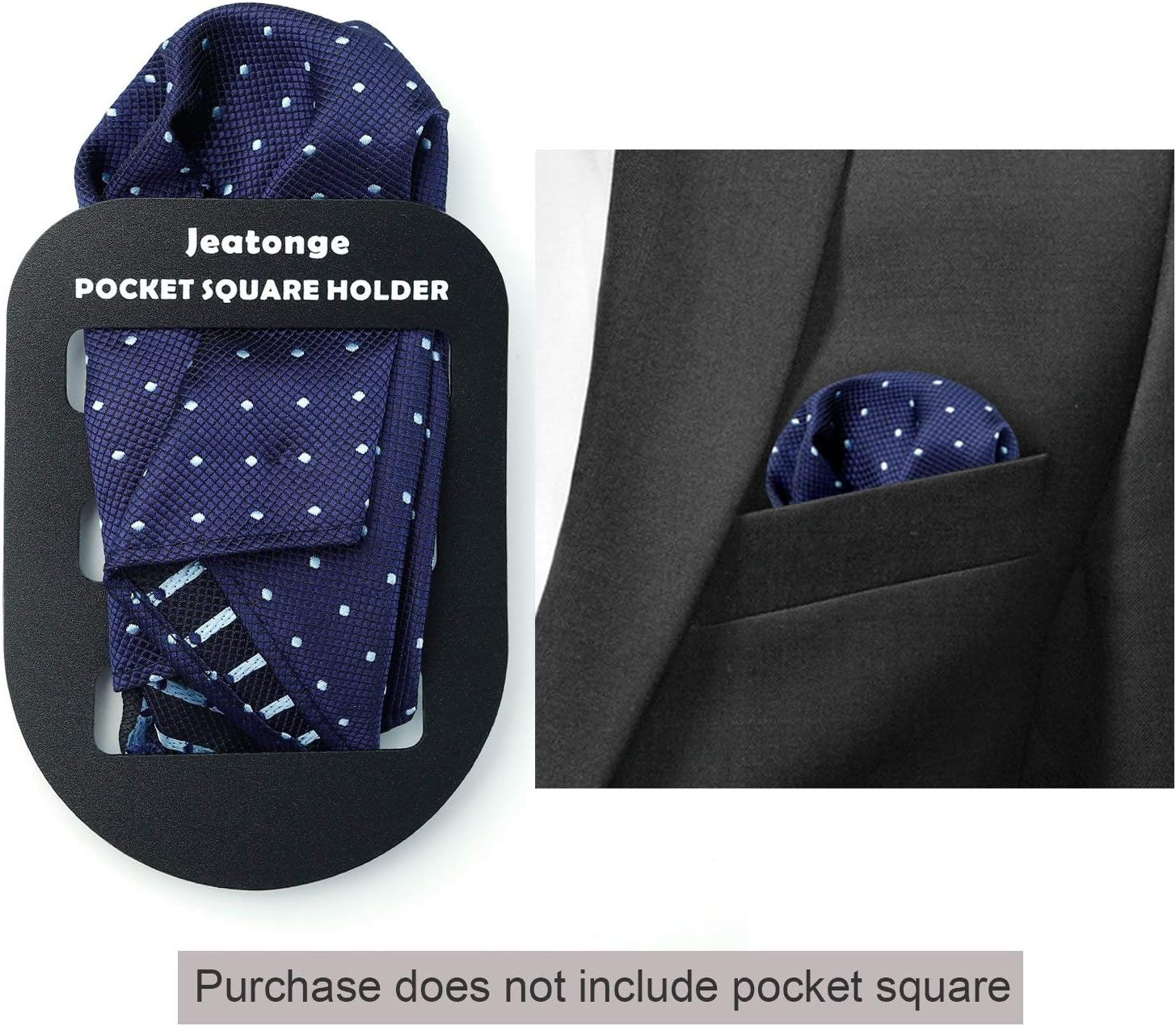 Pocket Square Holder Organizer for Men, Prefolded – 10 Piece Set