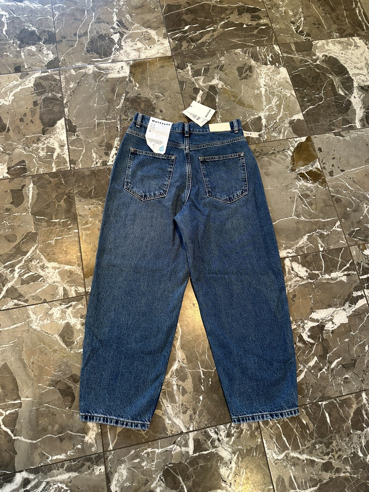 Whistles Denim Petite Authentic Barrel Leg Jean Size 28 RRP £95 New With Tags