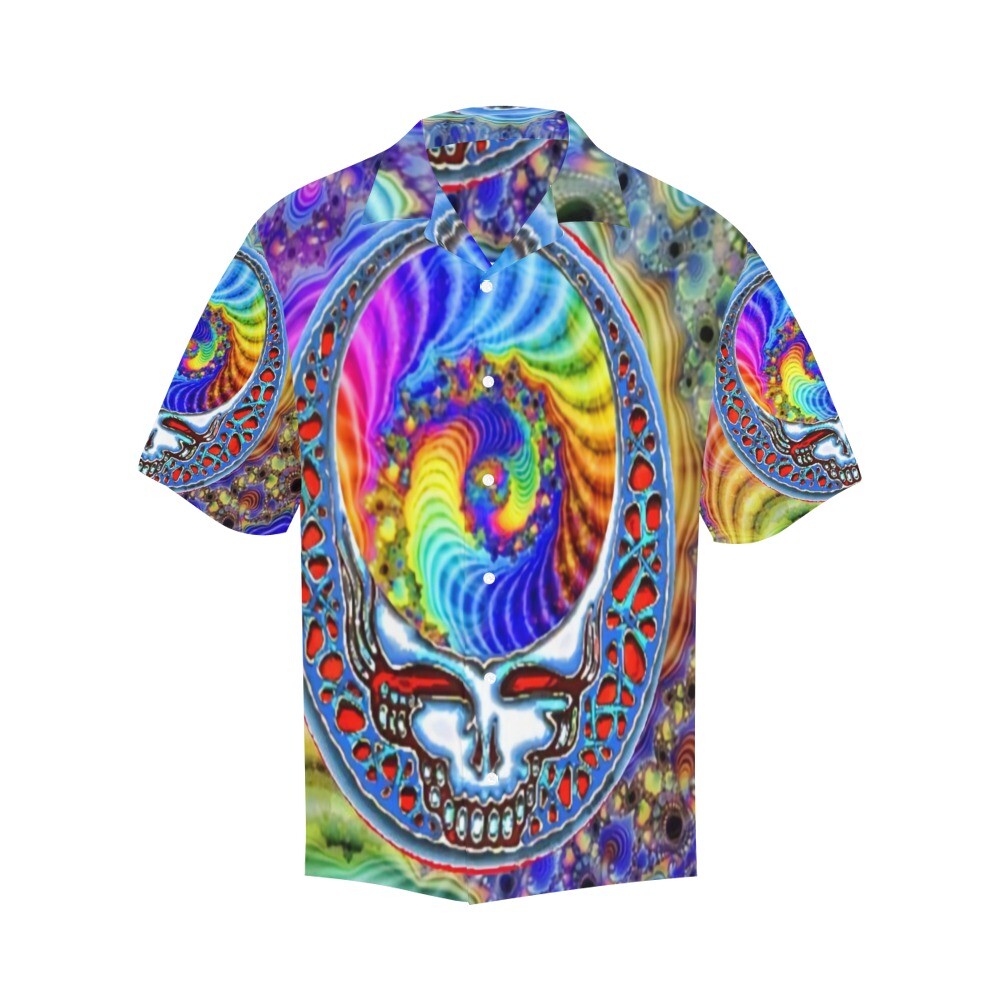 Hawaiian Button Shirt. Grateful Dead Psychedelic 70’s Music