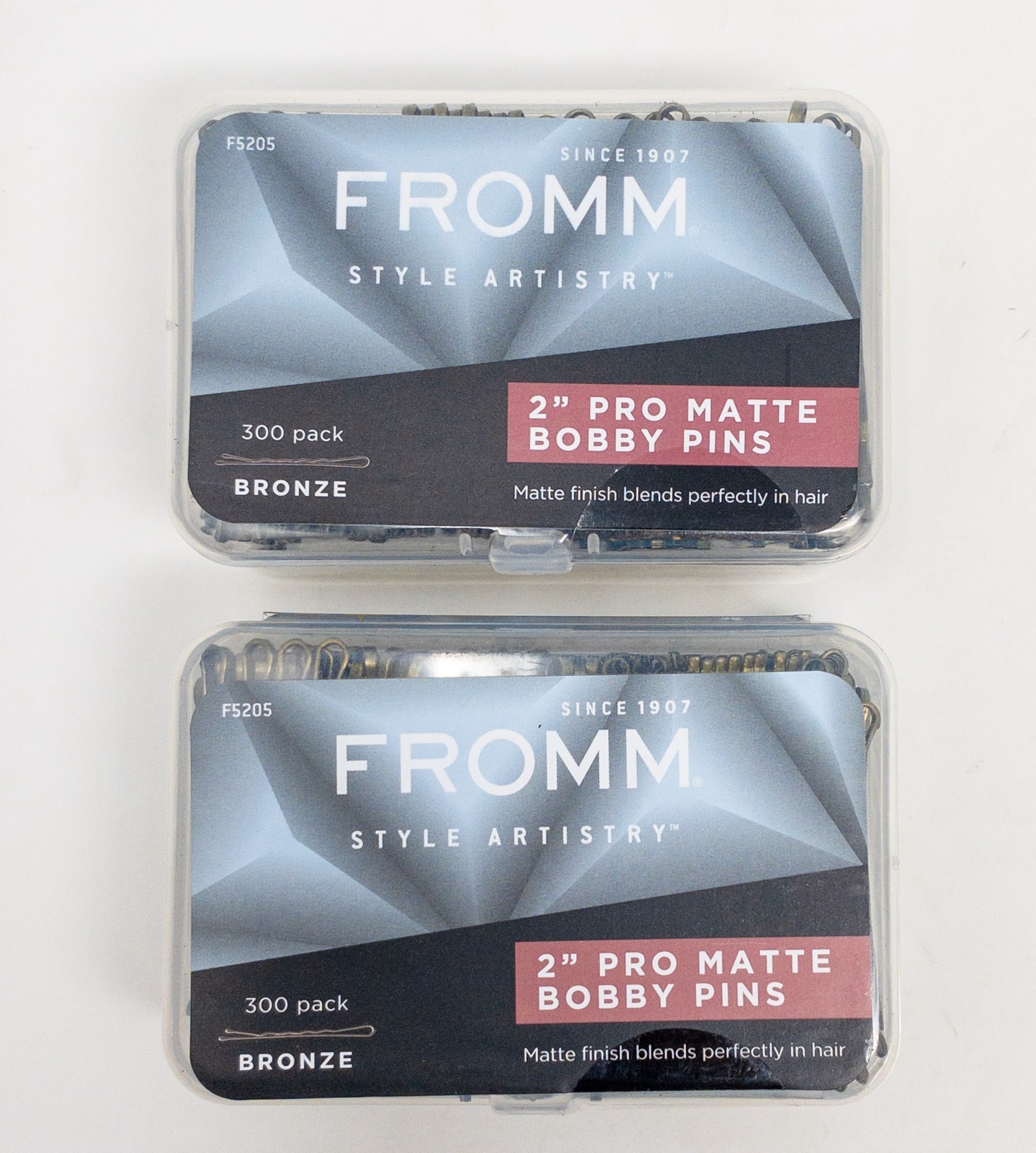 FROMM Diane 600-Pack 2 inch BRONZE Pro Matte Hair Stylist Bobby Pins – F5205