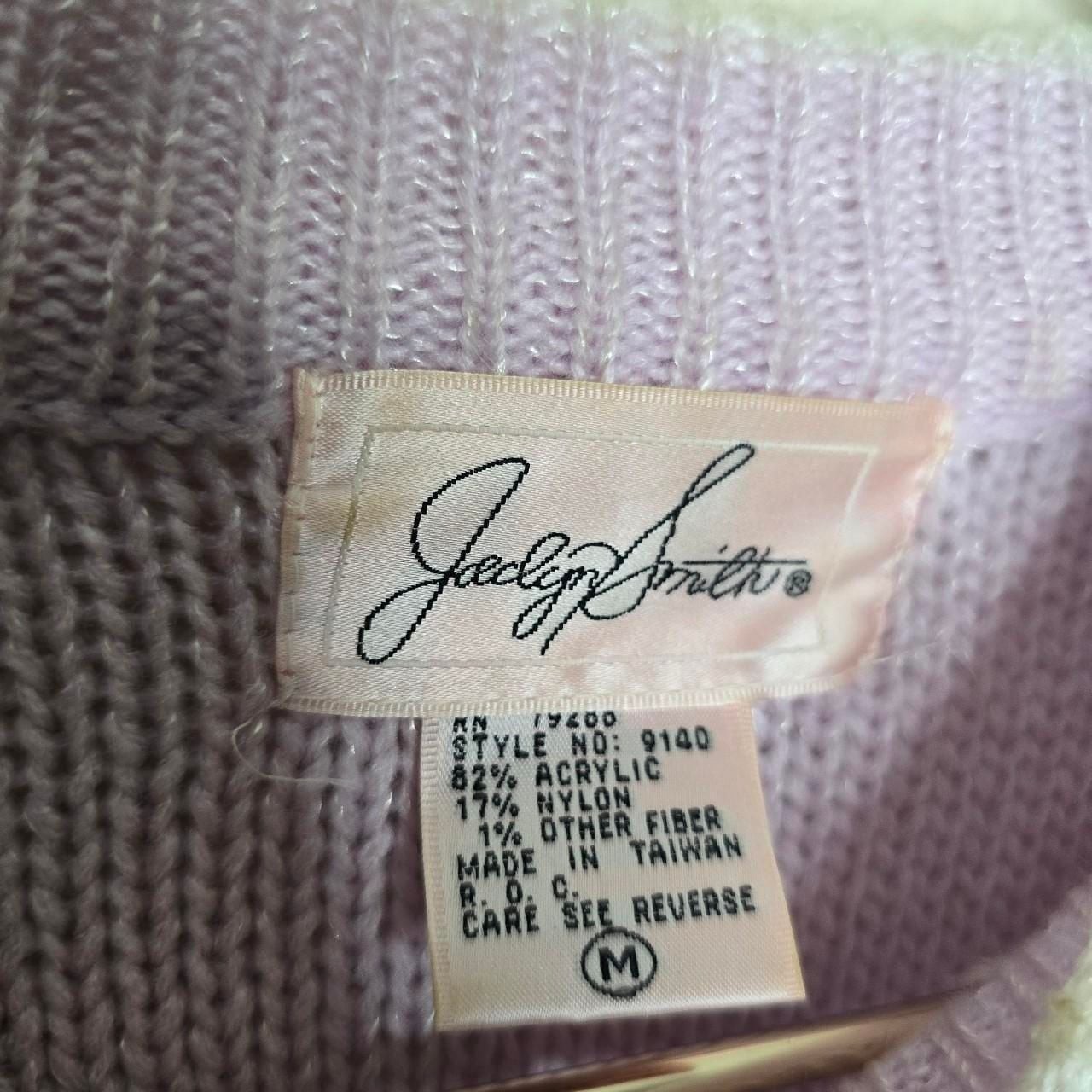 Jaclyn Smith Vintage Pastel Mixed Media Pearl Knit Sweater