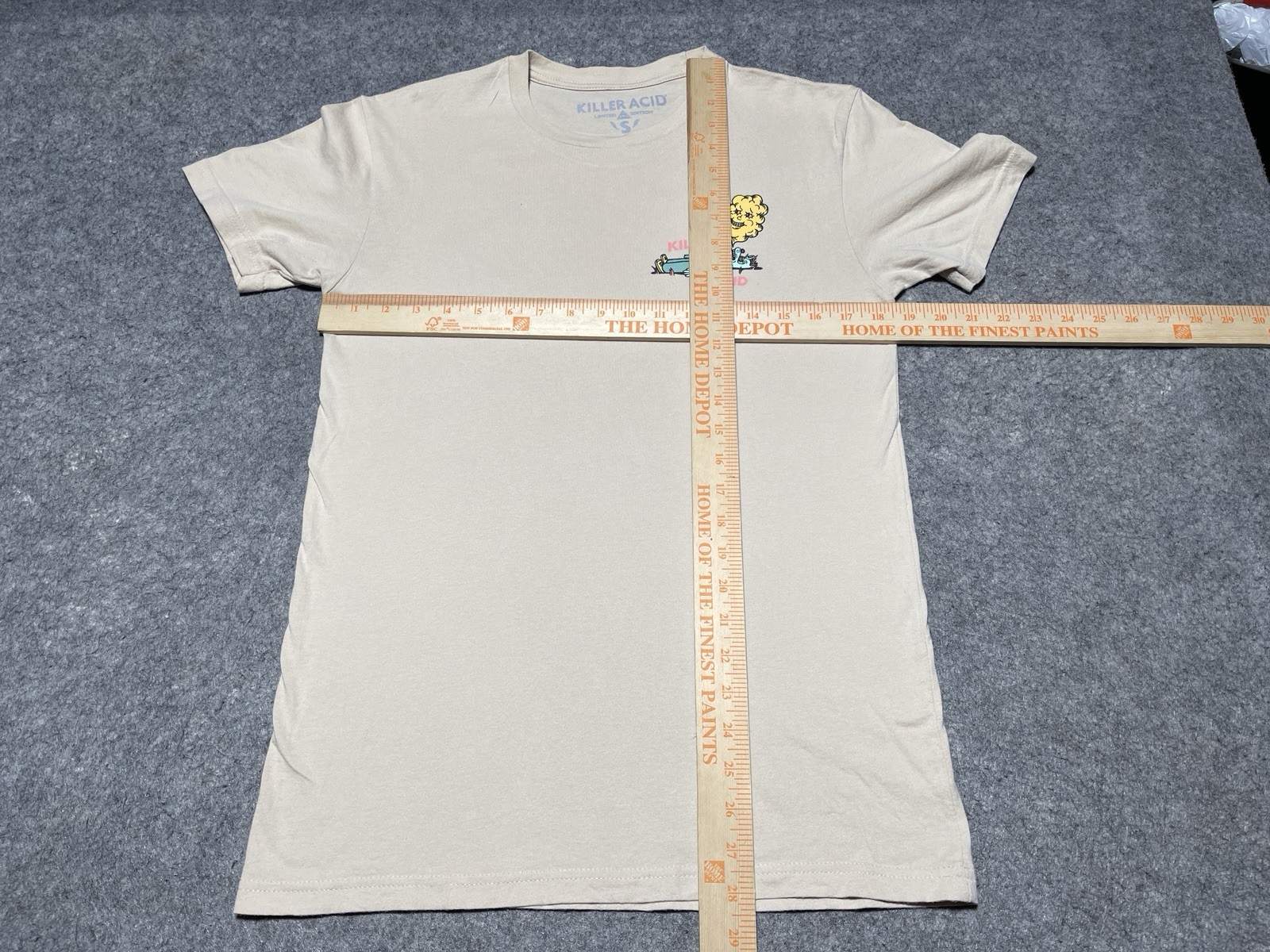 Killer Acid Limited Edition SMALL Light Beige Shirt Try The Brains Moon Shine