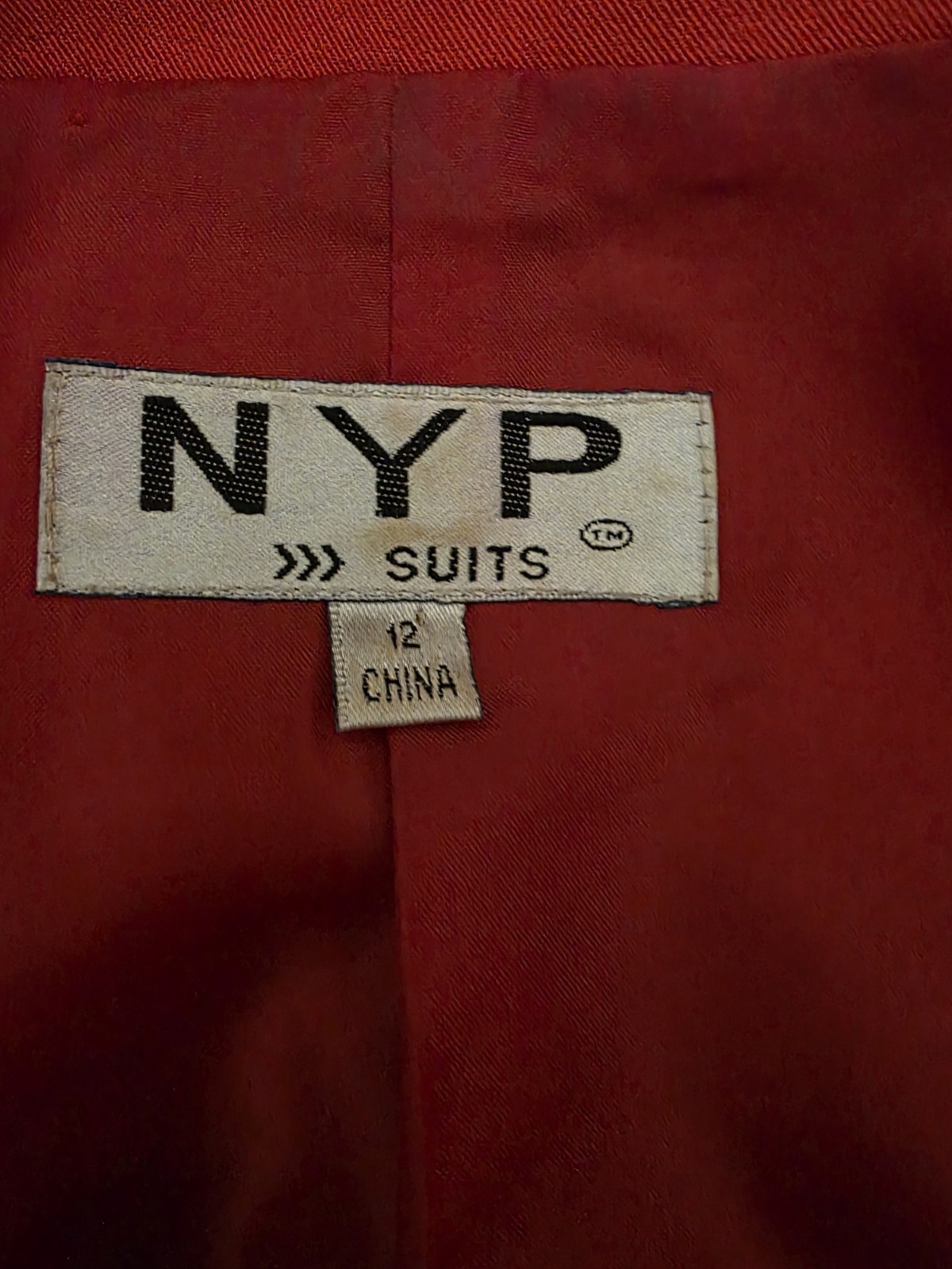 NYP Suits Red Jacket & Pleated Skirt Set Size 12 Business Church Formal