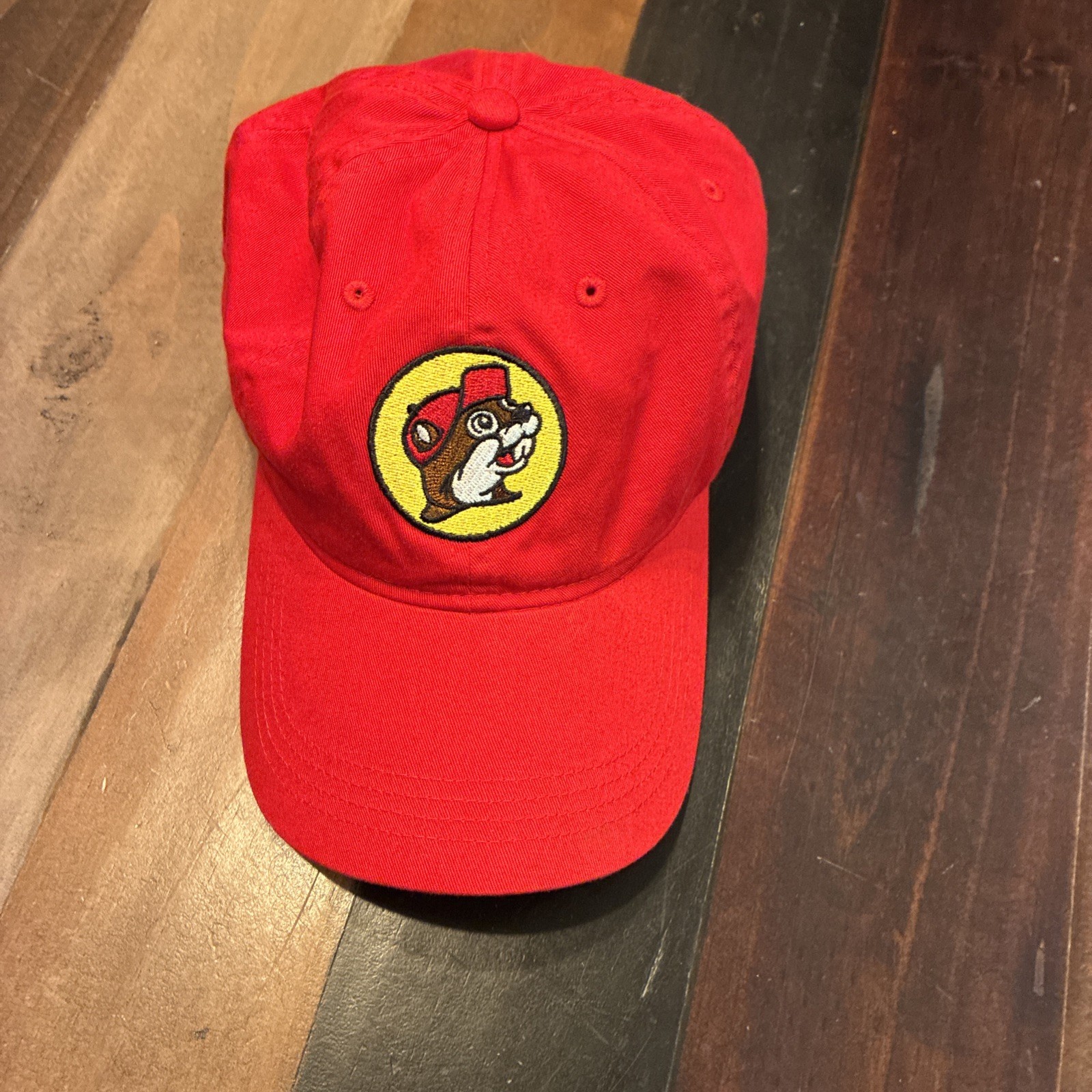 Buc-ee’s Buc-ee Beaver Embroidered Logo Classic Red Adjustable Baseball Hat Cap