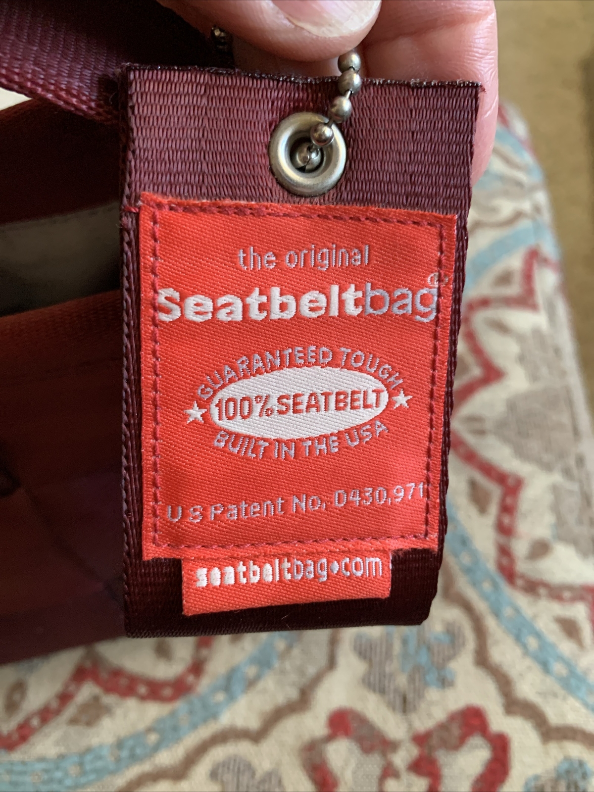 Harveys Original Seatbelt Bag Woven Satchel Bag Dark Raspberry USA