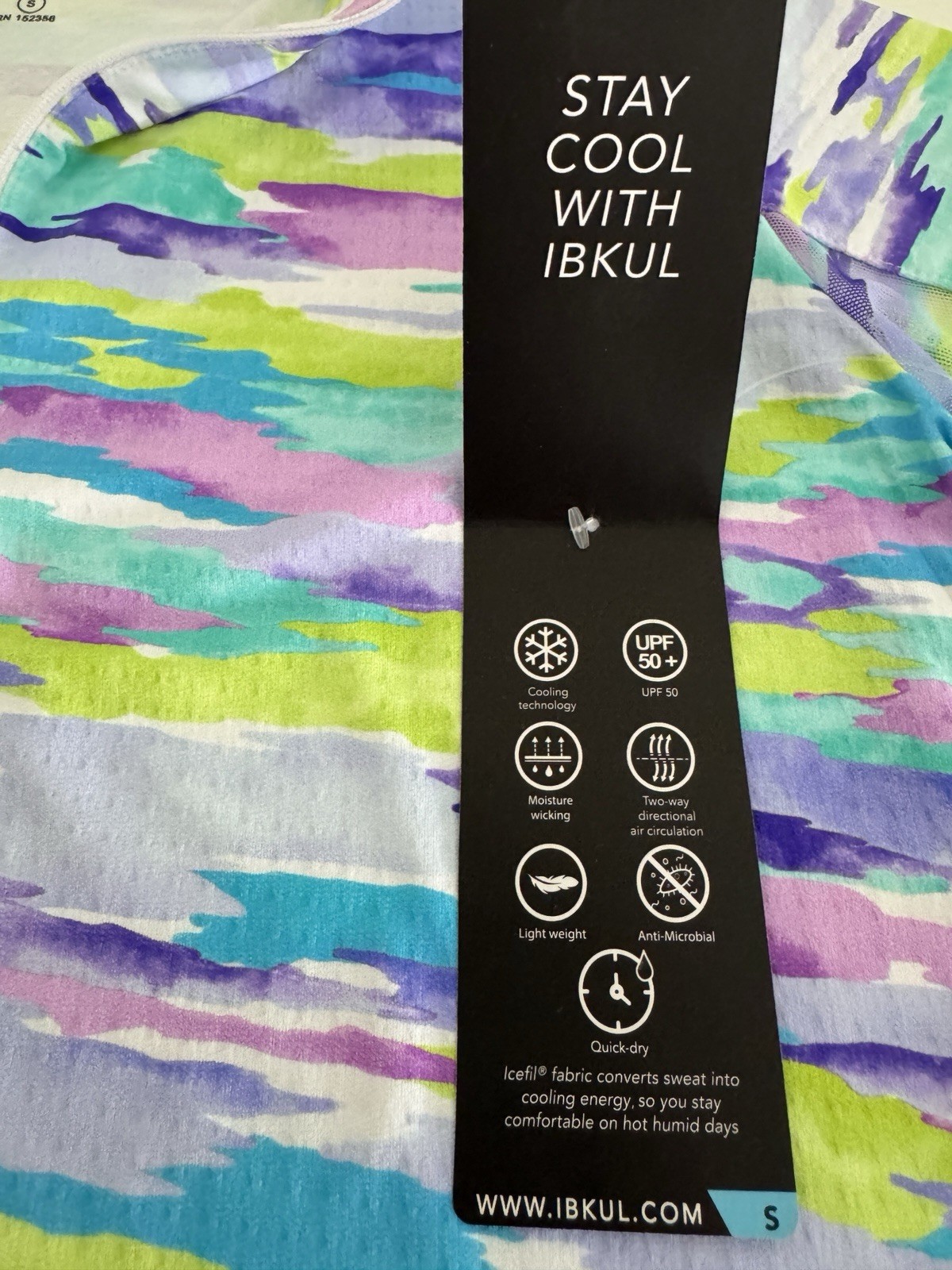 NWT IBKUL Golf Tennis Pullover Top XS S XXL Activewear Long sleeve Mesh Purpe E5