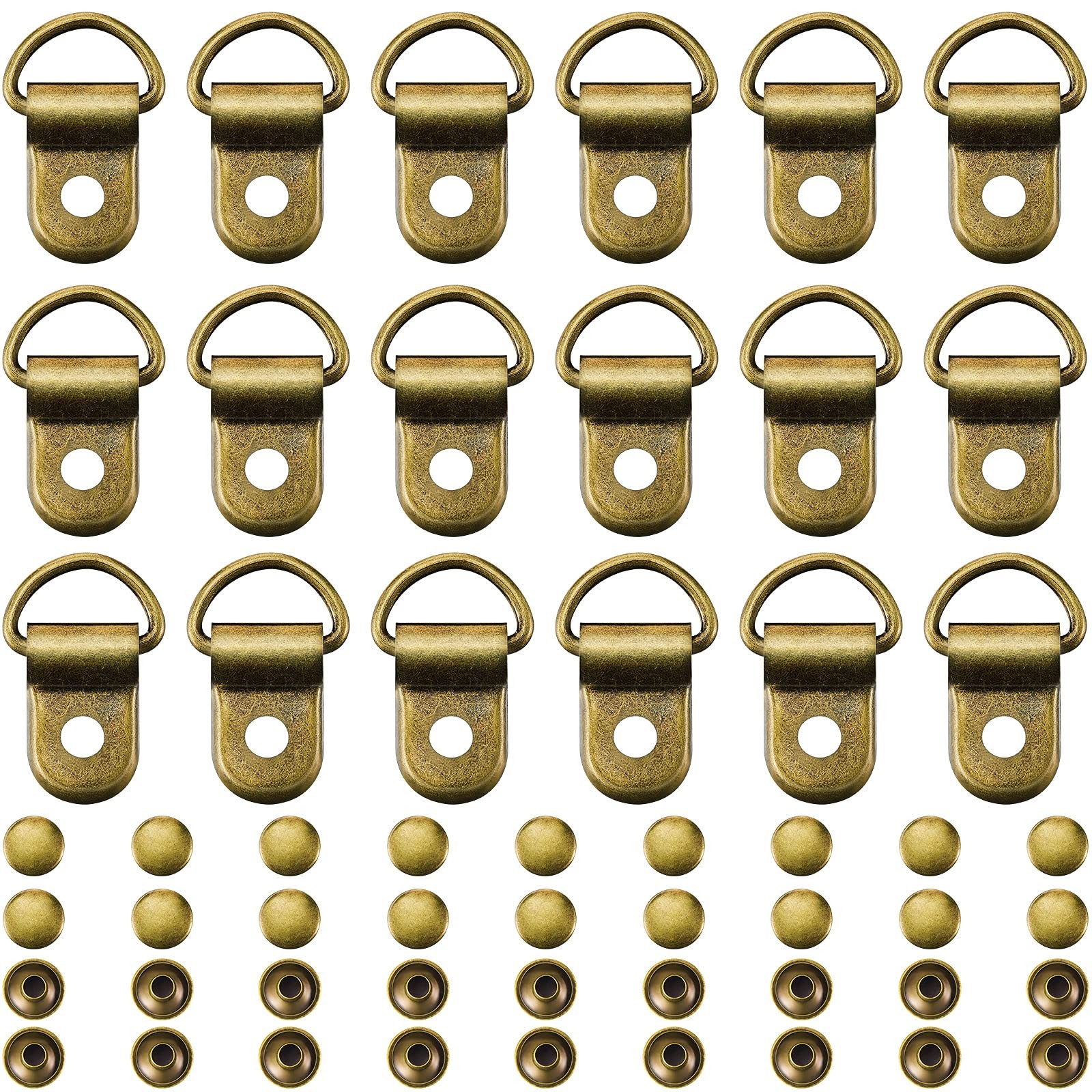 Jutom 300 Pieces Bronze Shoe Boot Laces Hooks Eyelet Repair Kit Metal Boot Laces