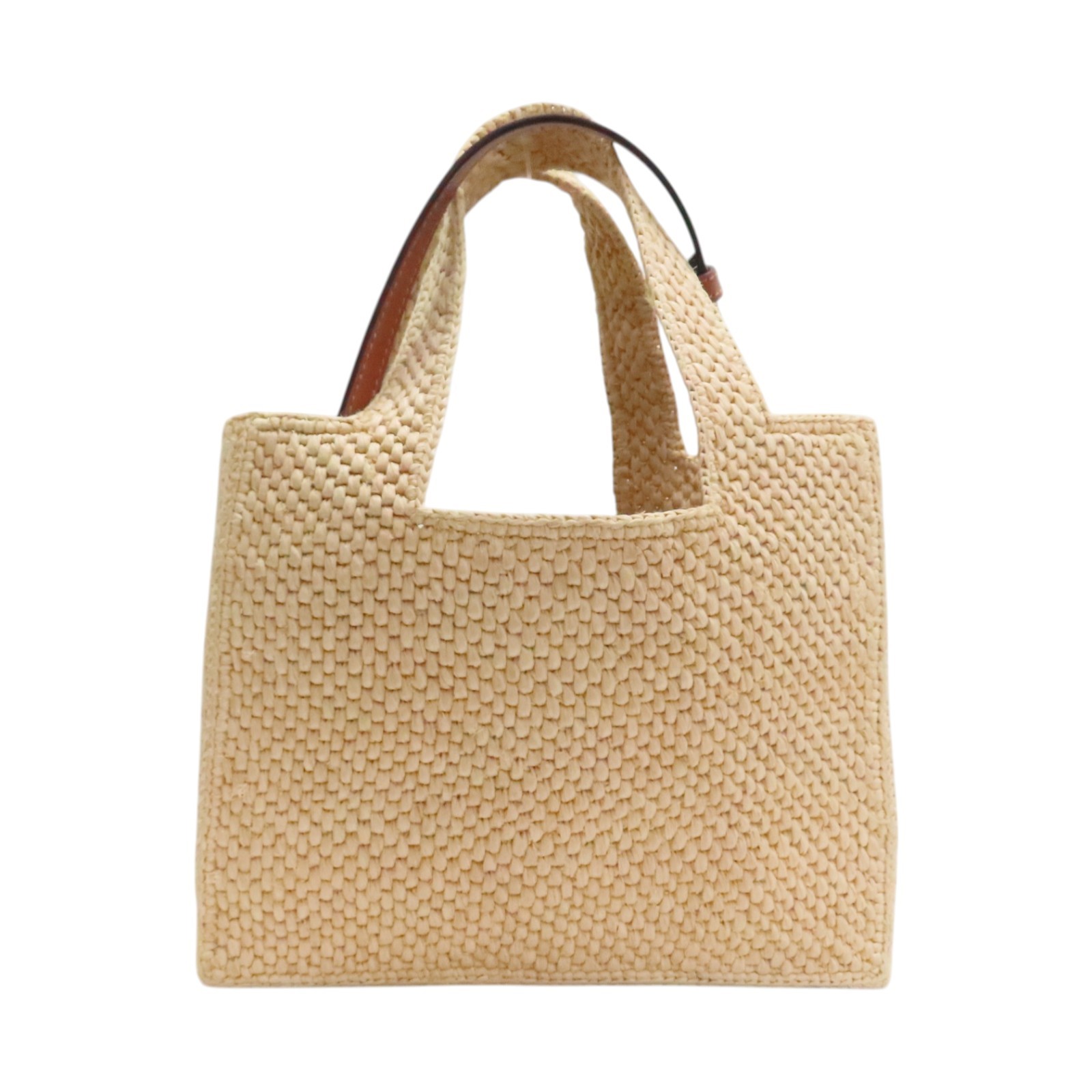 LOEWE Small Front Shoulder Tote Bag Raffia Beige A685B59X03