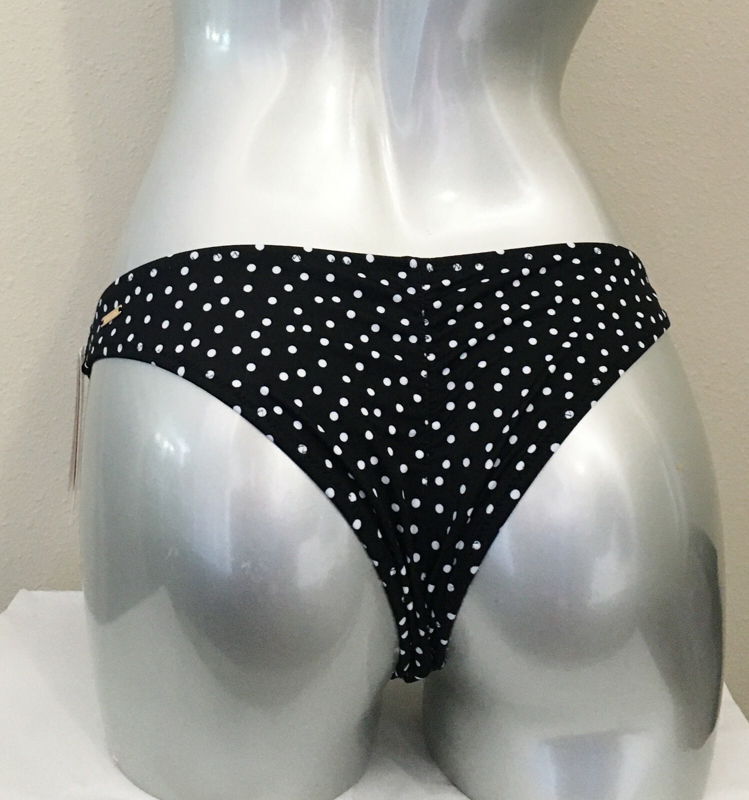 NWT Victorias Secret VS Zuma Itsy Ruched Back Bikini Swim Bottom Polka Dot L