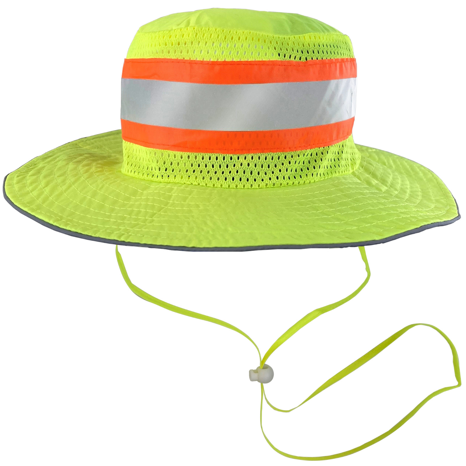 Orange lime Construction Hat Ventilated Reflective Safety Boonie Jorestech