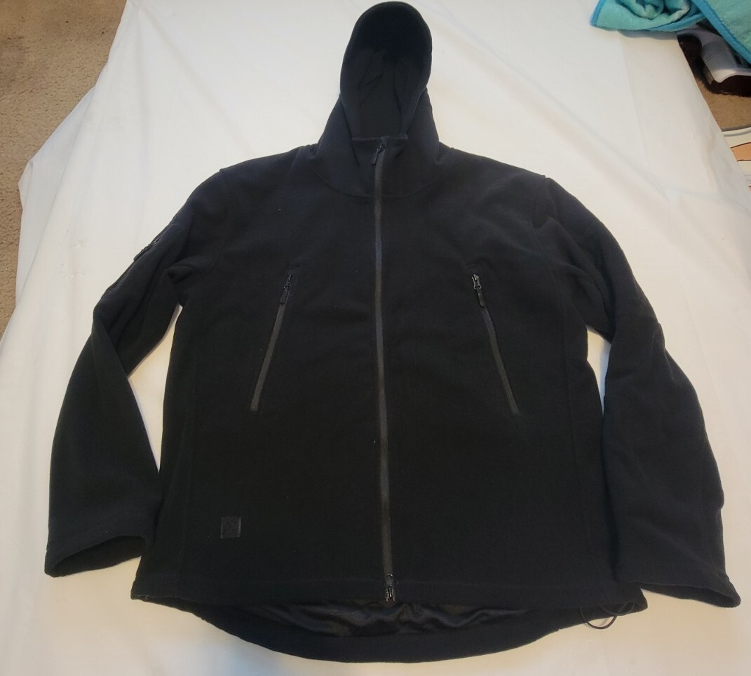 TACVASEN Men’s Special Ops Military Tactical Fleece Shell Jacket XXL 2xl Black