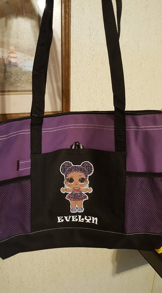 BABY KOALA BEAR PERSONALIZED NAME TOTE PURSE TRAVEL SPORTS GYM DIAPER BAG ZIPS