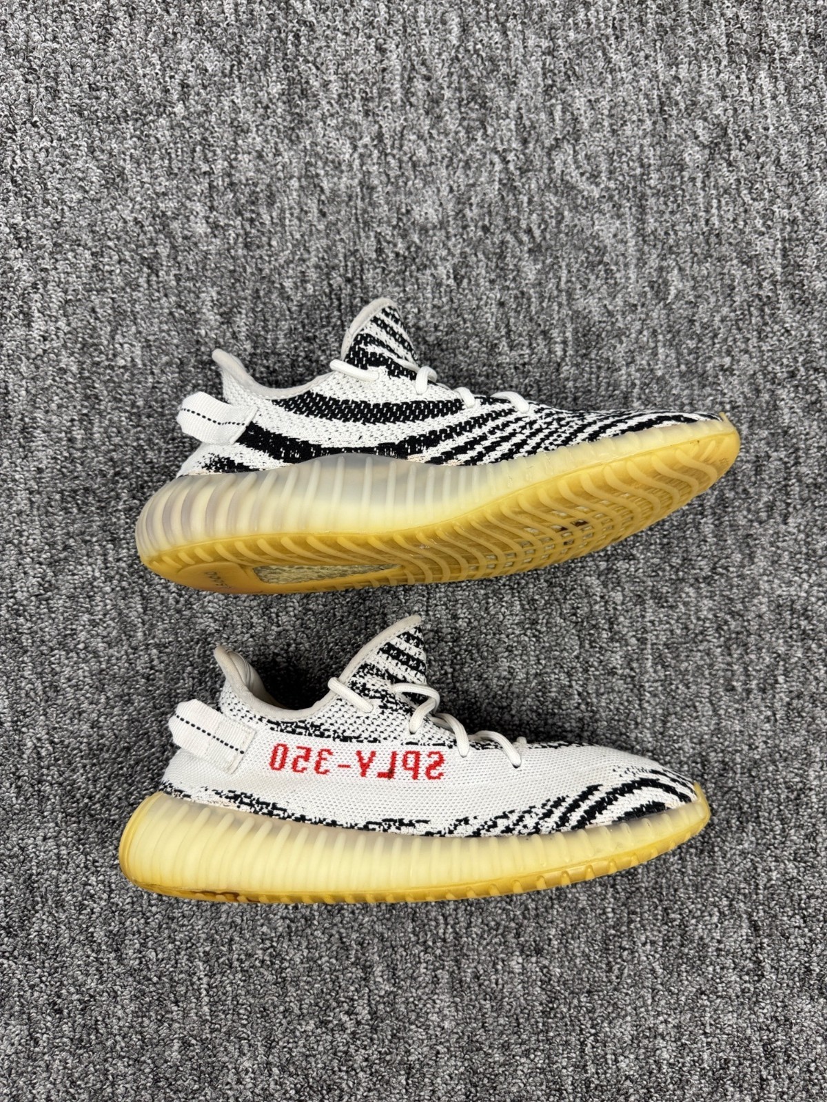 Adidas Yeezy Boost 350 V2 Zebra Shoes Men 8 Primeknit Athletic Sneakers CP9654