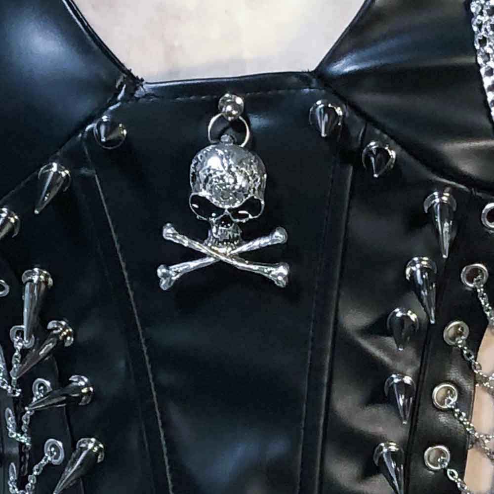 Goth Tops Cyber Gothic Tank Grunge Spiked Y2K Emo Clothing Punk Rock Clothes