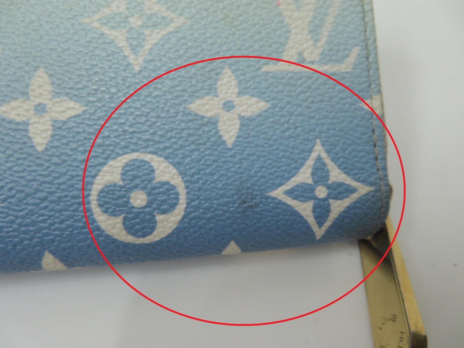 Authentic LOUIS VUITTON Monogram Giant Zip Around Zippy Wallet S#47269