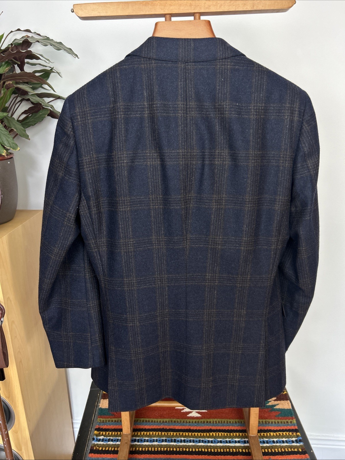 SUITSUPPLY (42R) Suit 2 Piece Suit Wool Tweed Check Vitale Barberis Canonico