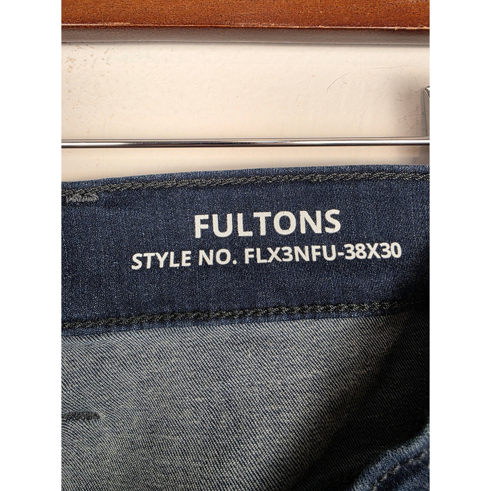 Mugsy Fultons Dark Wash Stretch Jeans Mens 38×30 Blue FLX3NFU Denim Pants