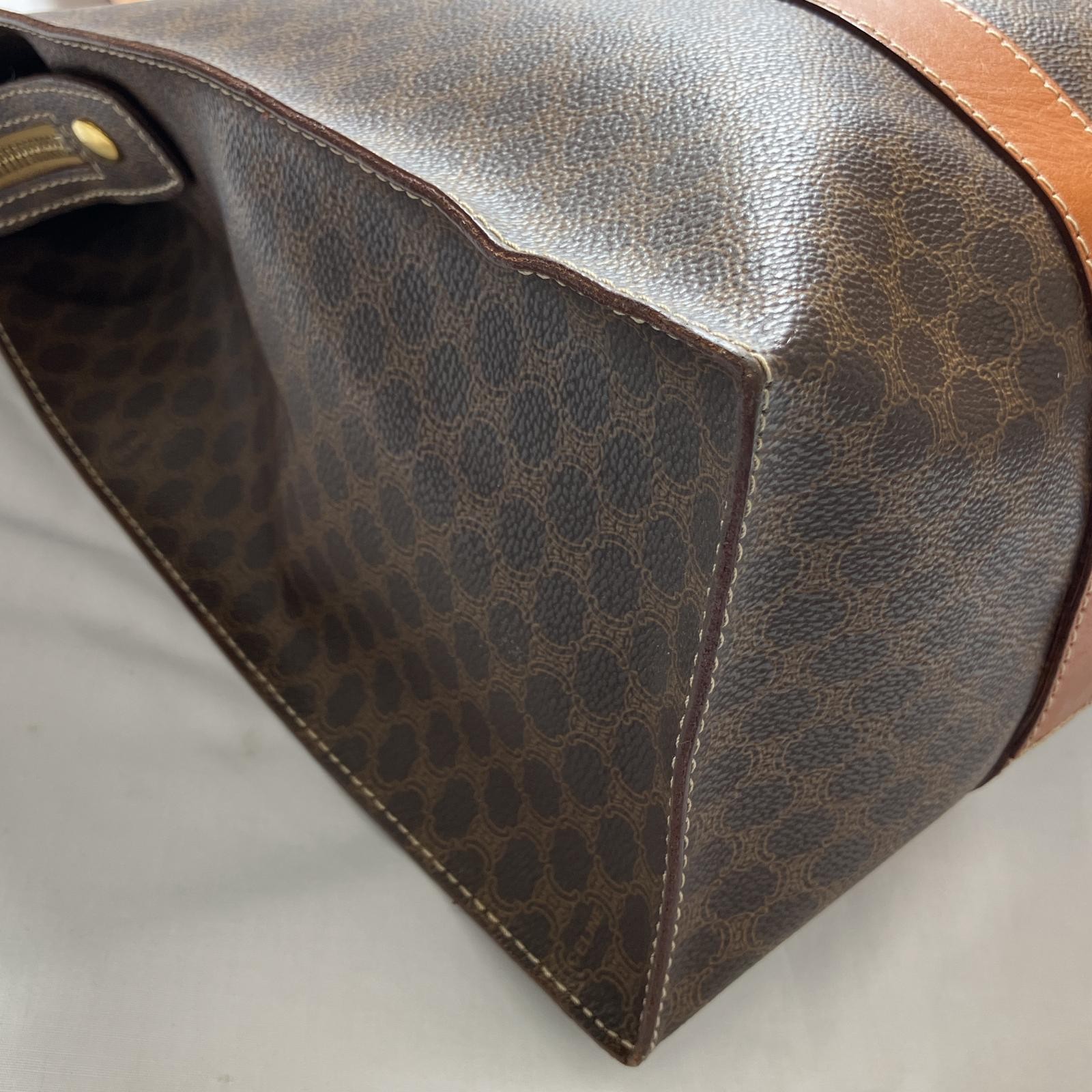 CELINE Tote Bag Macadam Pattern with internal peeling MC96 Brown