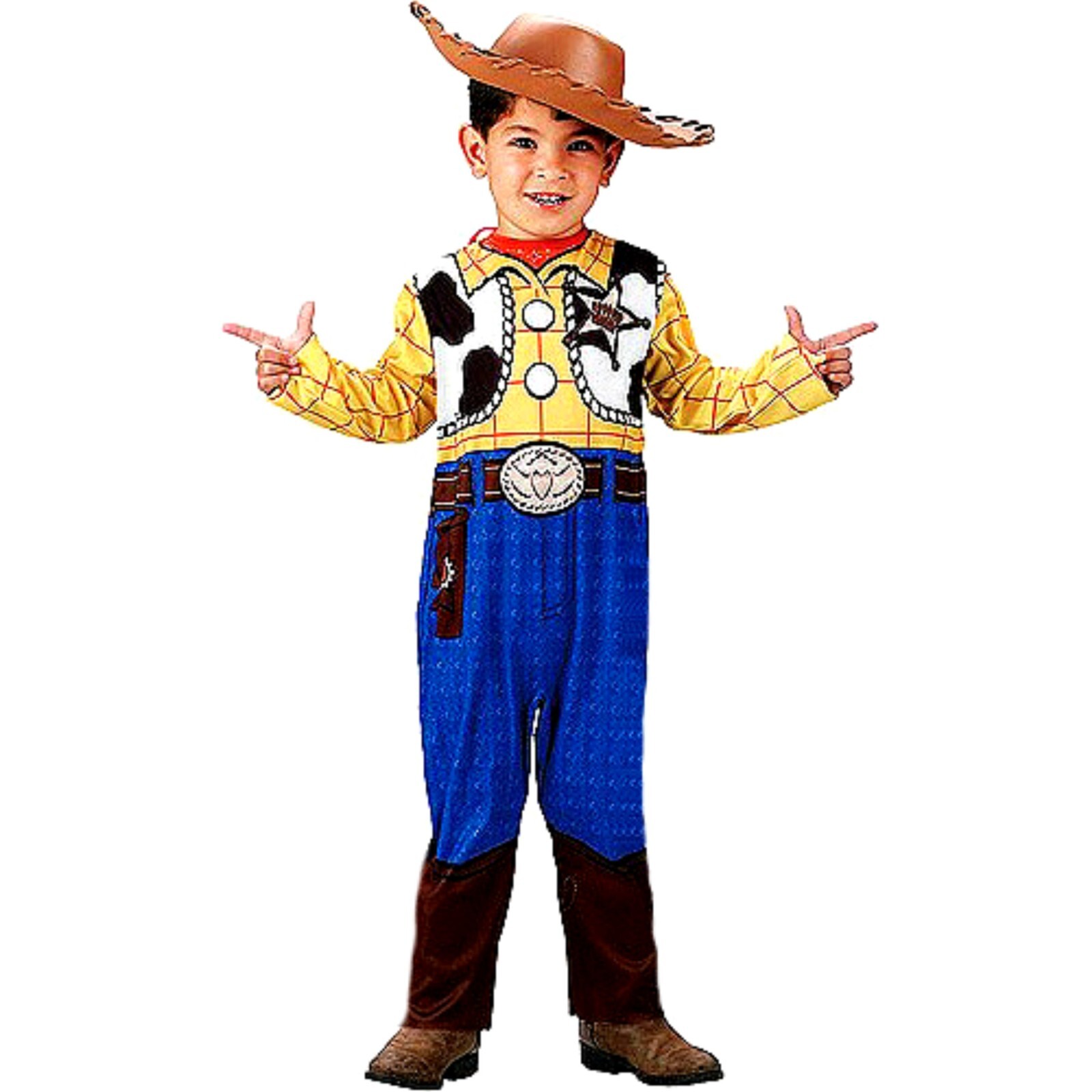 Disney Toy Story and Beyond Woody 4-6 Child Costume New Bonus Deluxe Hat set