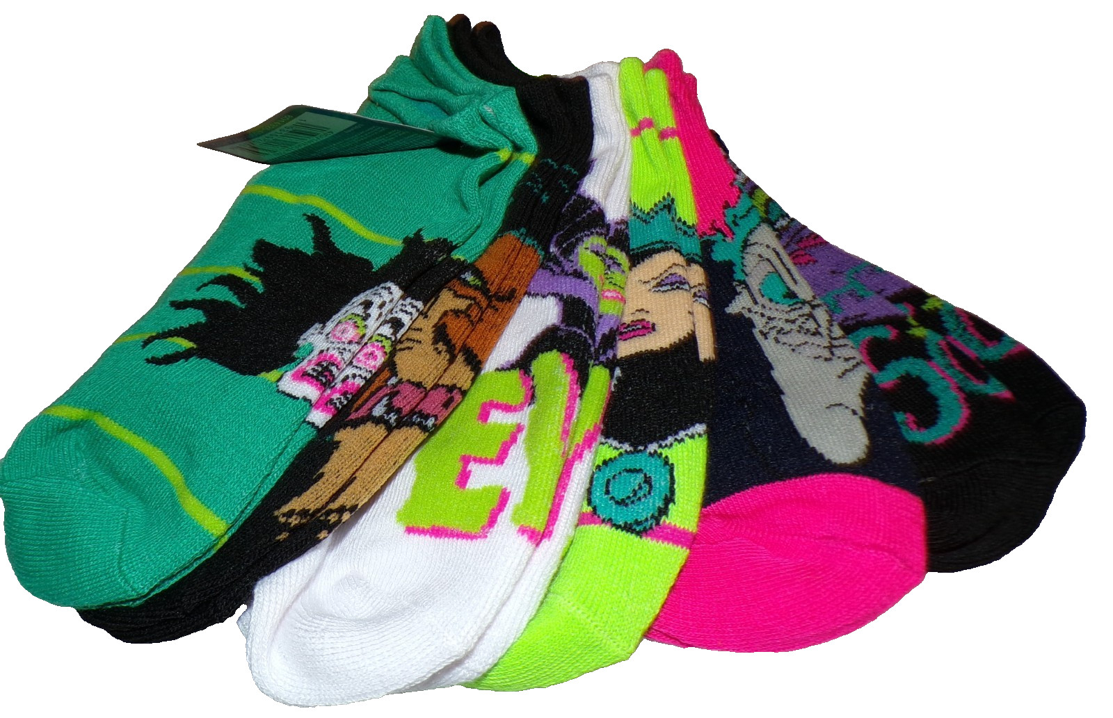 Disney VILLAINS Themed Socks NEW – 6 Pair – FREE P&H