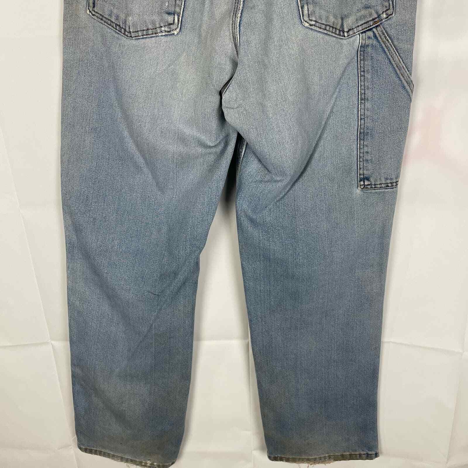 Tyndale FR Jeans Flame Resistant F290T Carpenter 35 X 32 Light Wash Distressed
