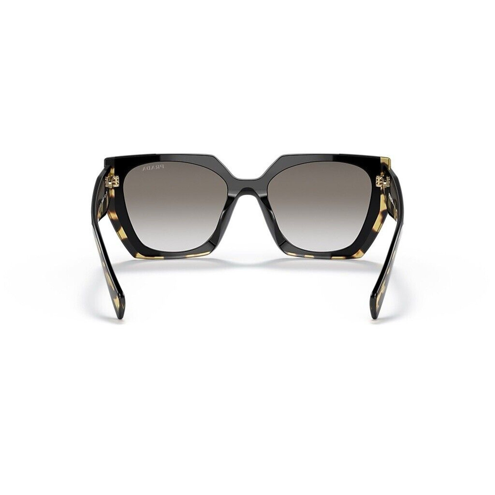Prada PR 15WS 3890A7 Black Tortoise Grey Gradient Women Sunglasses AUTHENTIC