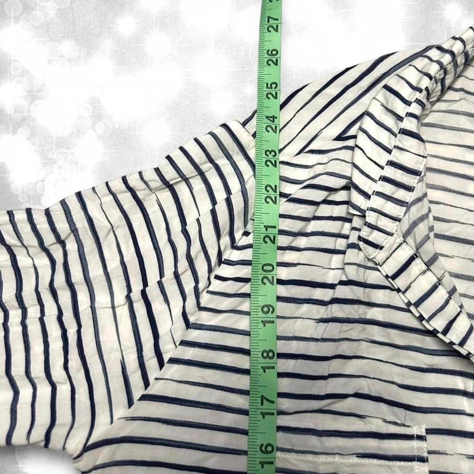 Y2K style striped long sleeve button up top. Grunge boho
