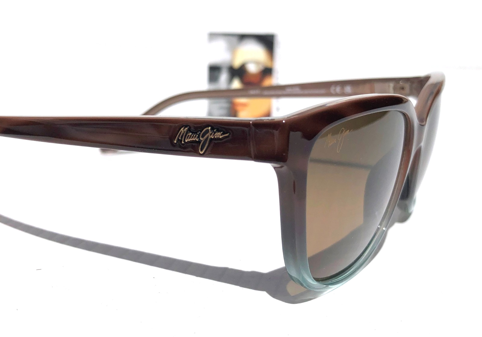 NEW Maui Jim HONI Sandstone & Blue POLARIZED HCL Bronze GLASS Sunglass HS758-22B