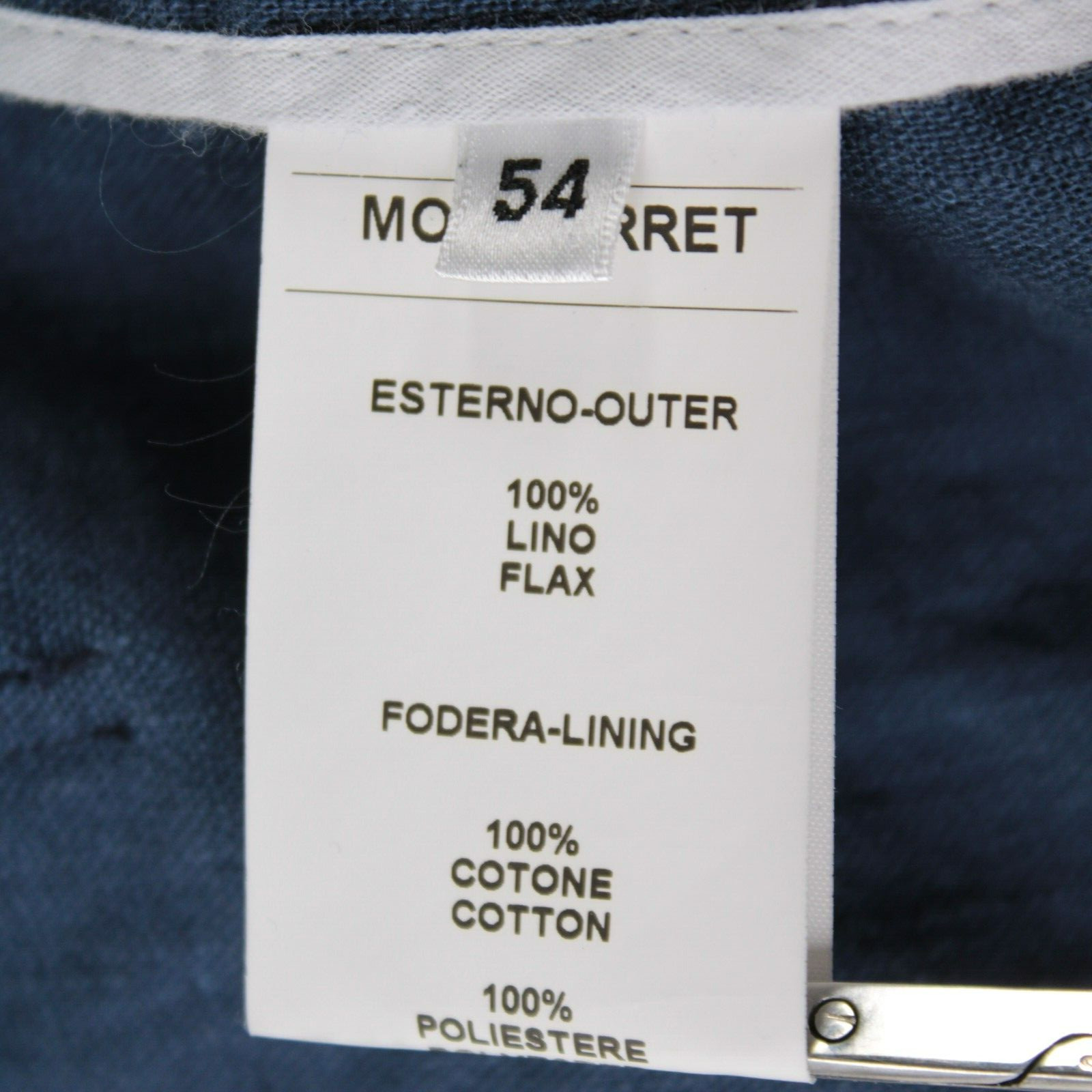 Waterville NWT 100% Linen Overshirt Size 54 (XL US) Barret In Solid Blue