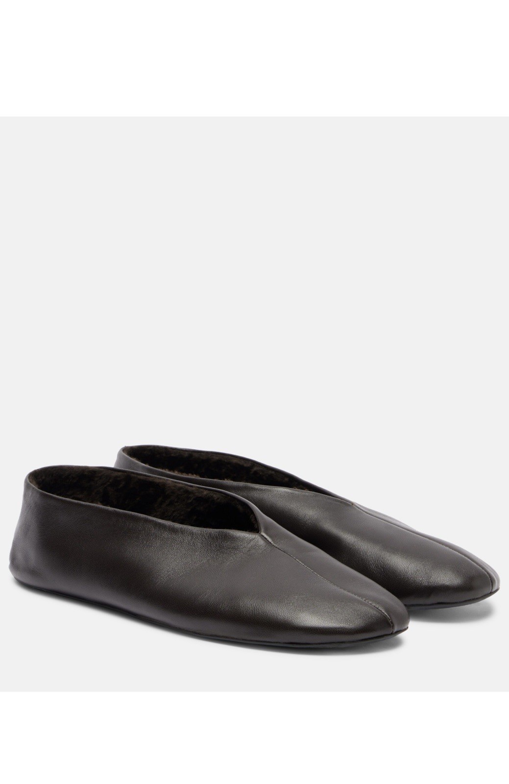 THE ROW Stella BROWN Lambskin Ballerina Slippers EU 38 US 8 $1,050+ NEW