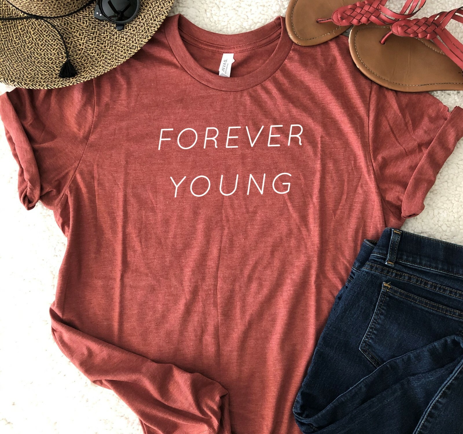 Forever Young Tshirt – Super Soft Tees Rod Stewart Fun Sarcastic Tees Great Gift