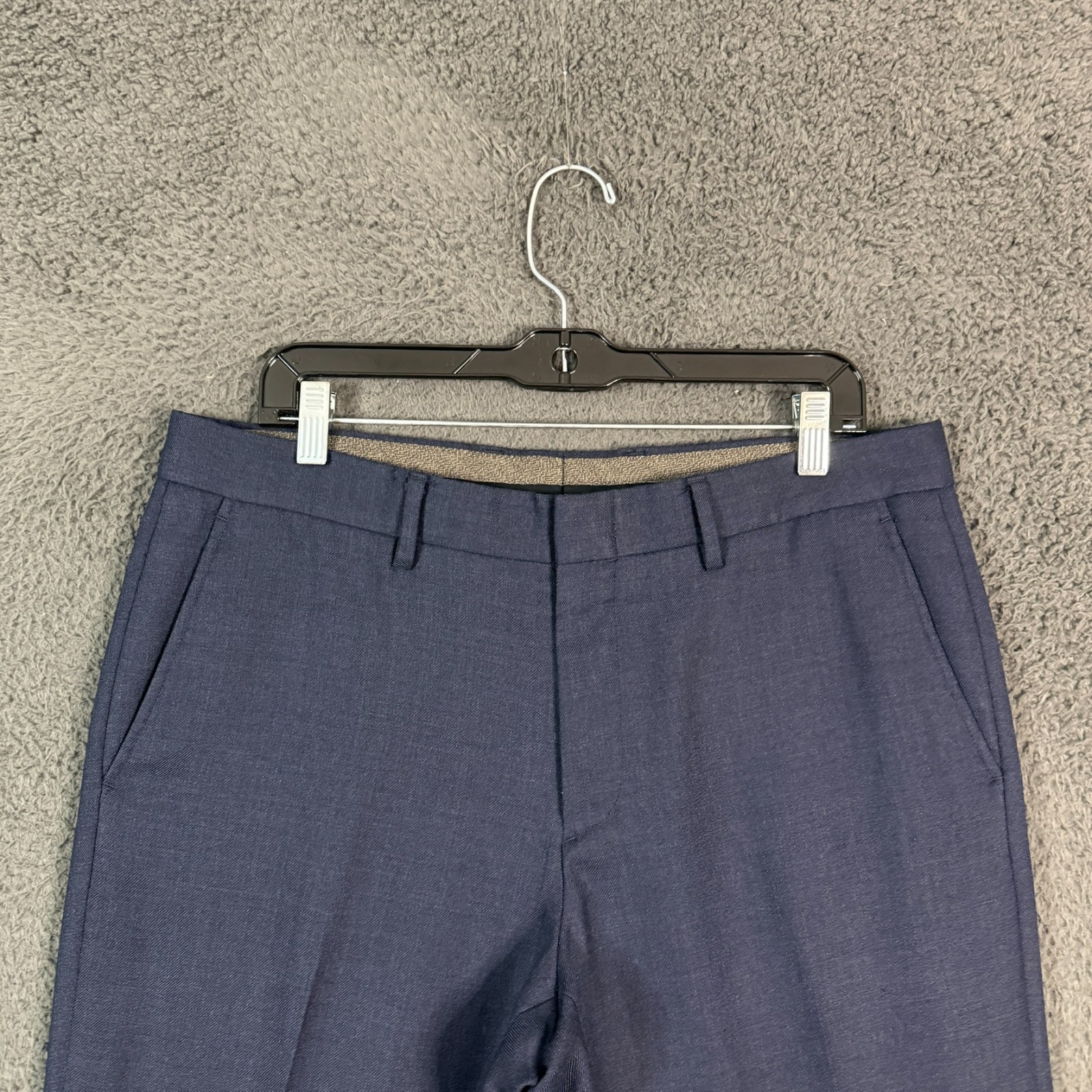 J Crew Dress Pants Mens 34×32 Blue Bowery Slim Fit Wool Slacks Formal